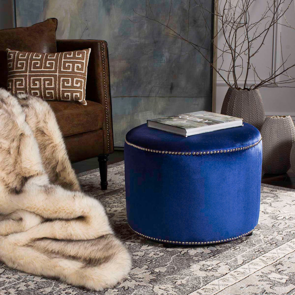Safavieh Hogan Ottoman - Royal Blue
