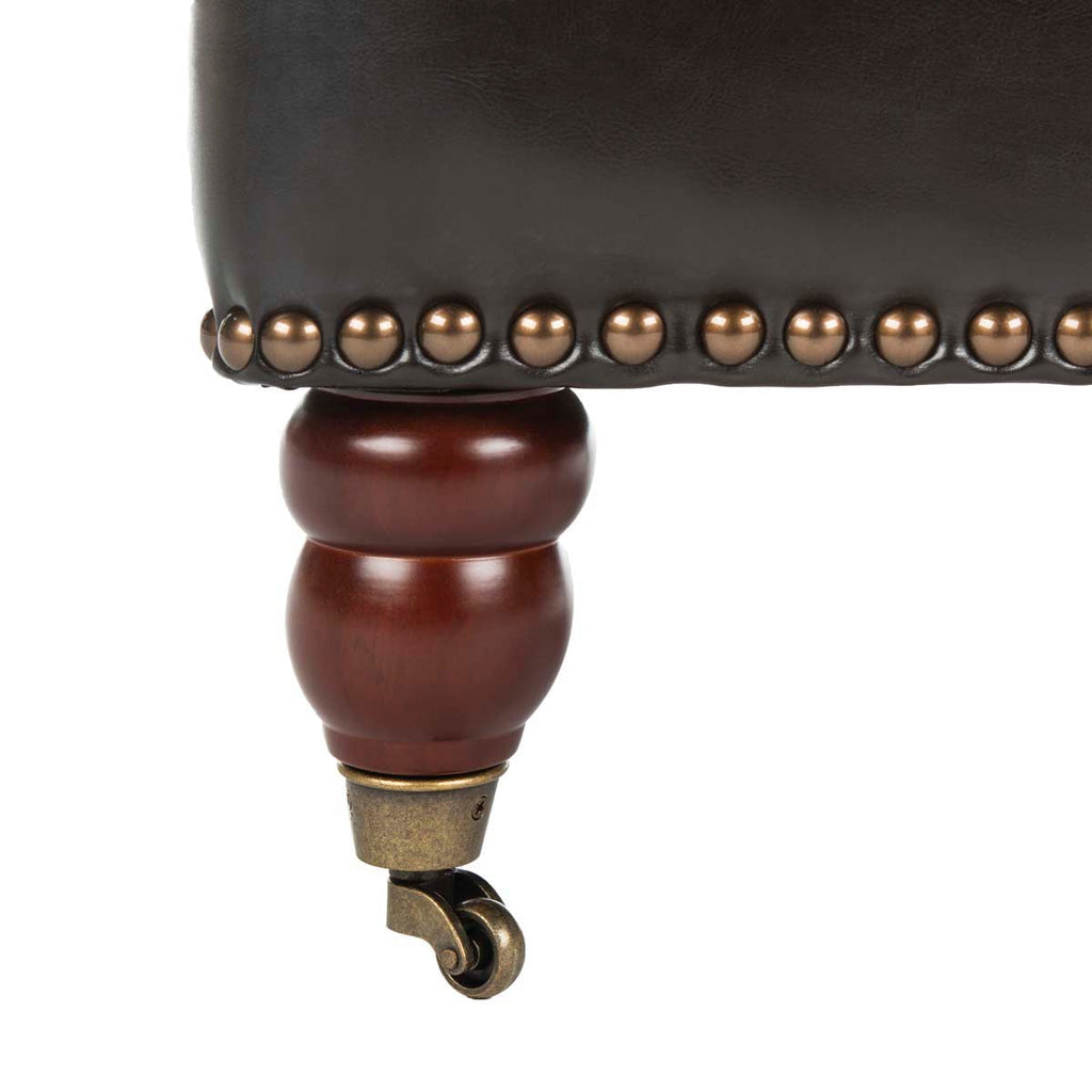 Safavieh Colin Tufted Club Chair - Brown / Leather