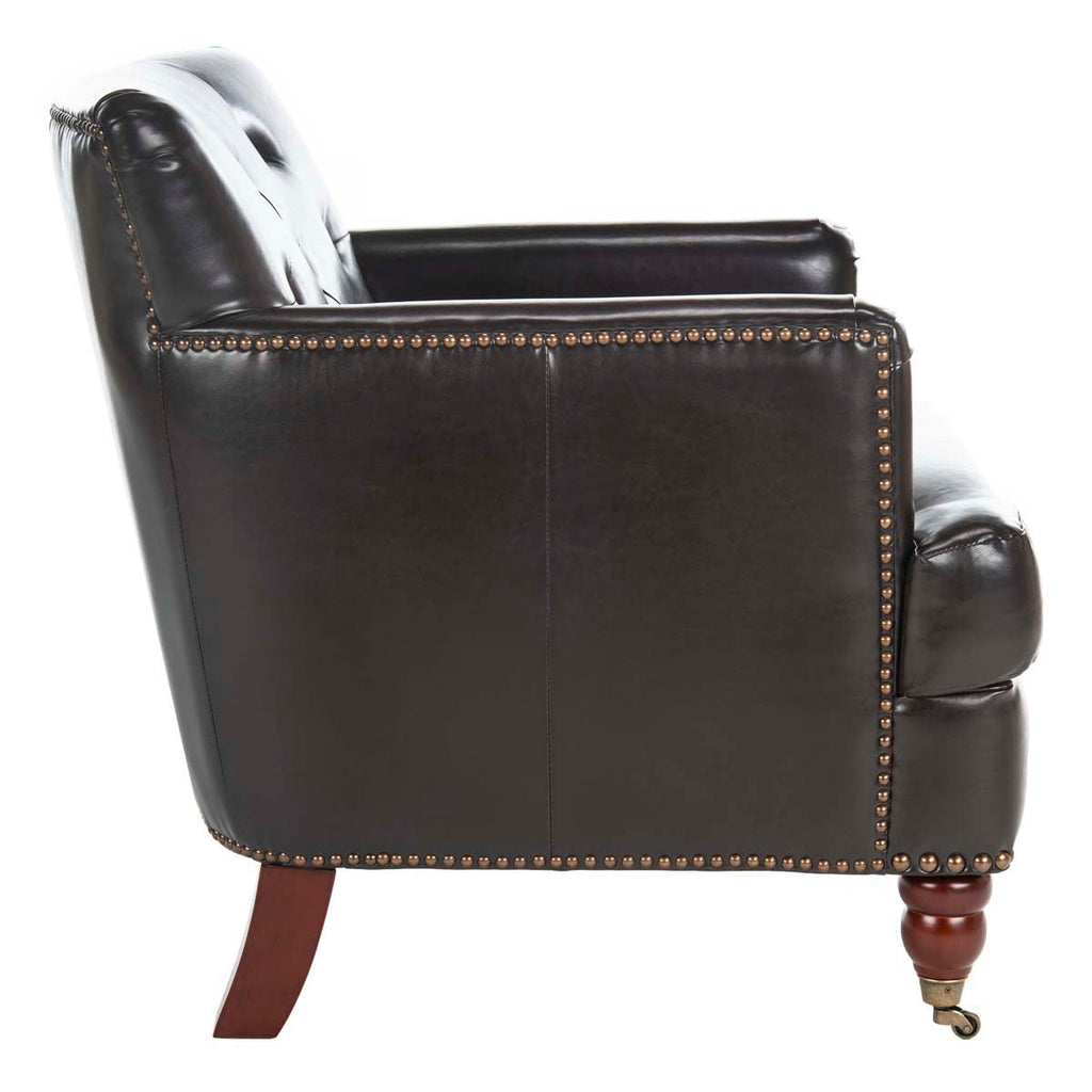 Safavieh Colin Tufted Club Chair - Brown / Leather