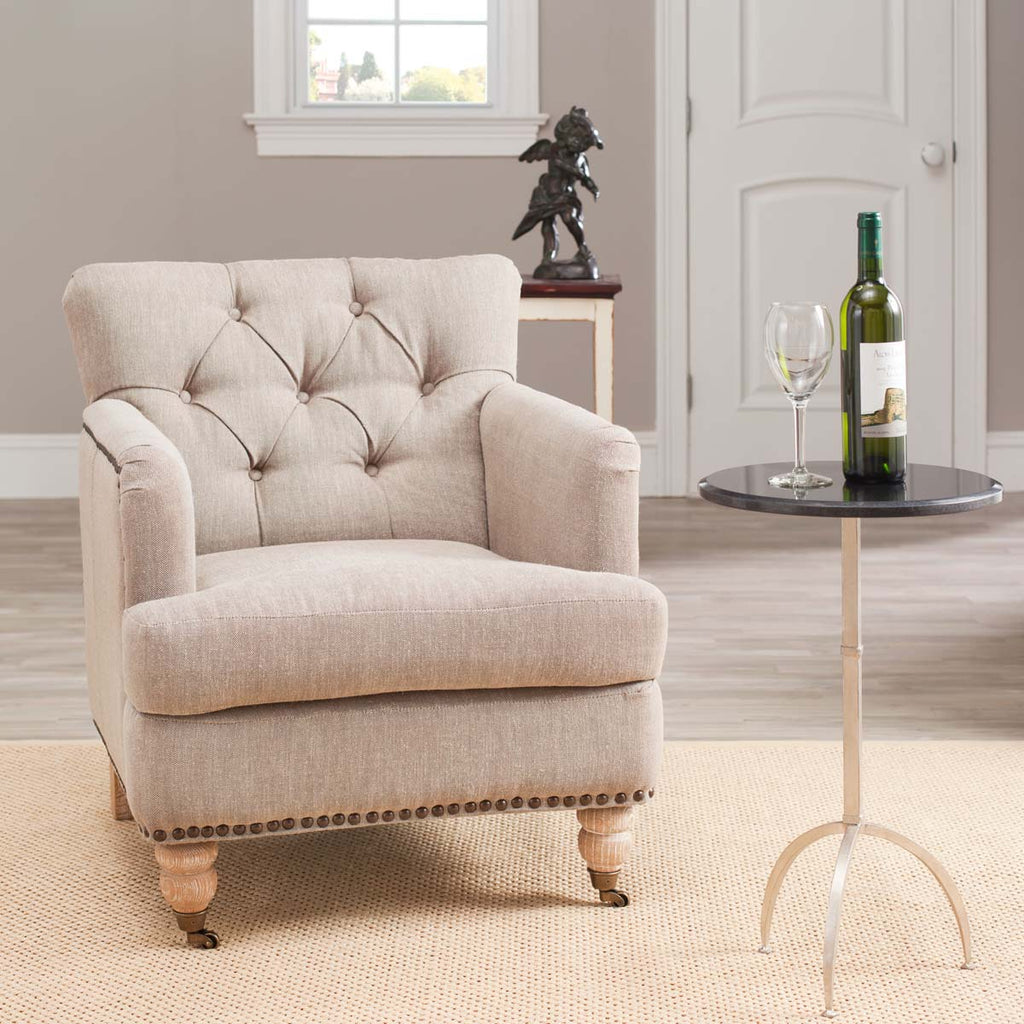 Safavieh Colin Tufted Club Chair - Stone / Grey