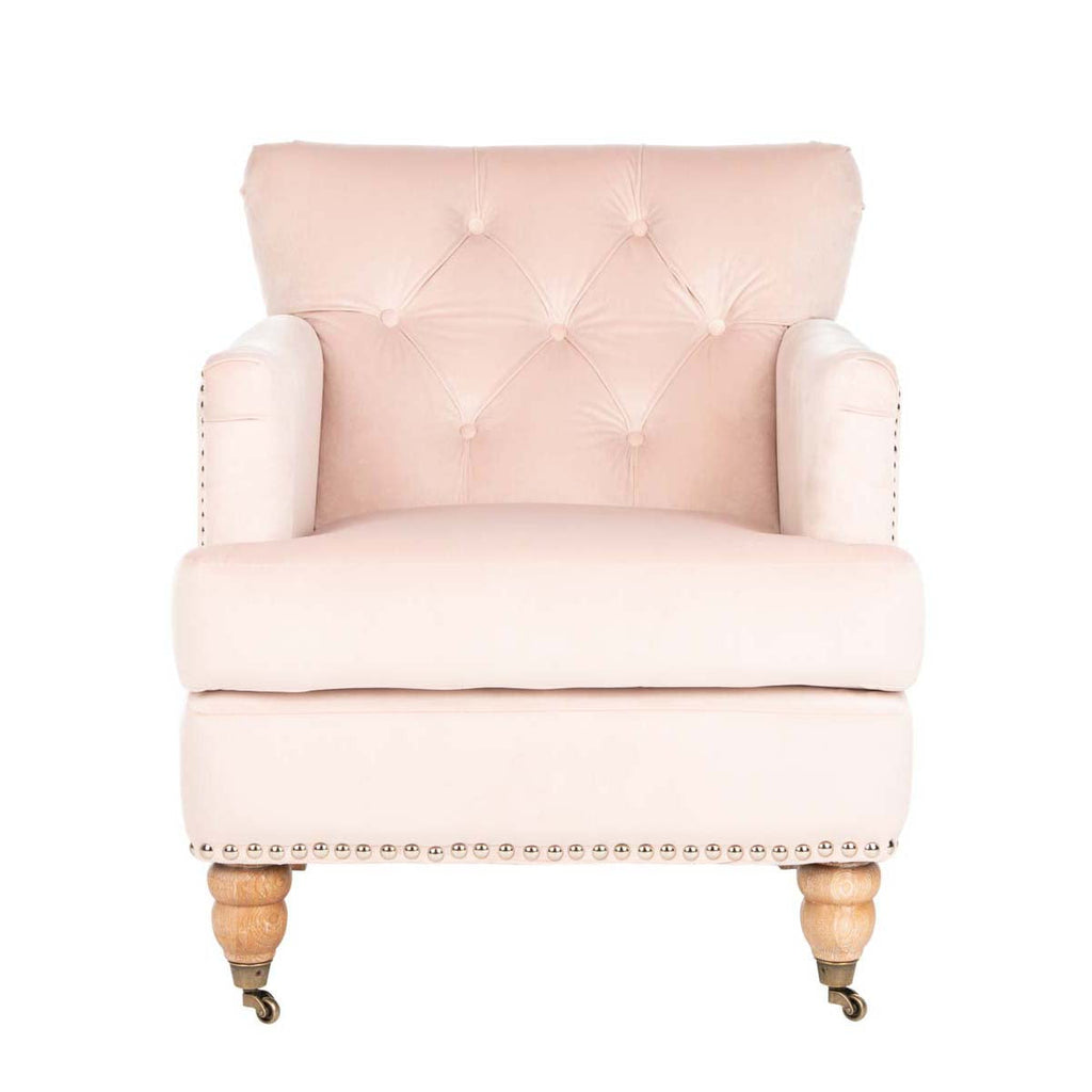 Safavieh Colin Tufted Club Chair - Blush / White Washed