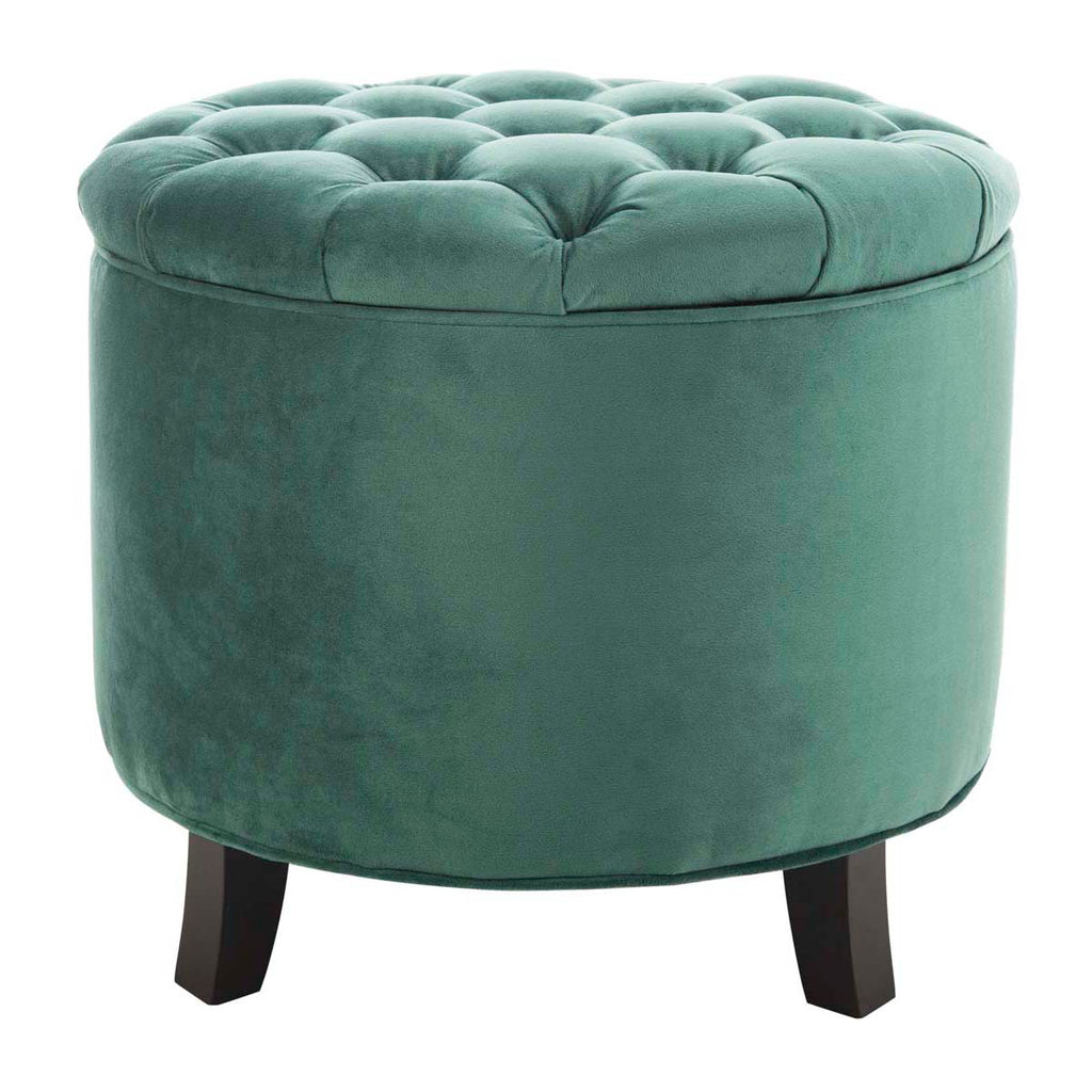 Safavieh Amelia Tufted Storage Ottoman - Marine