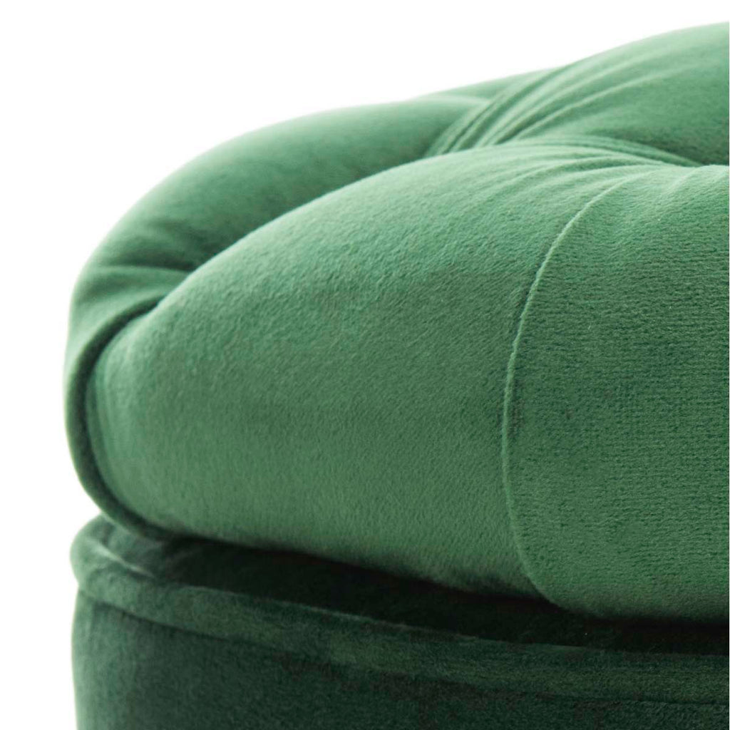 Safavieh Amelia Tufted Storage Ottoman - Emerald