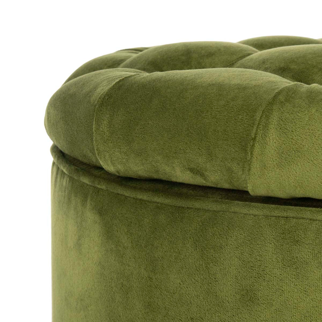 Safavieh Amelia Tufted Storage Ottoman - Fern