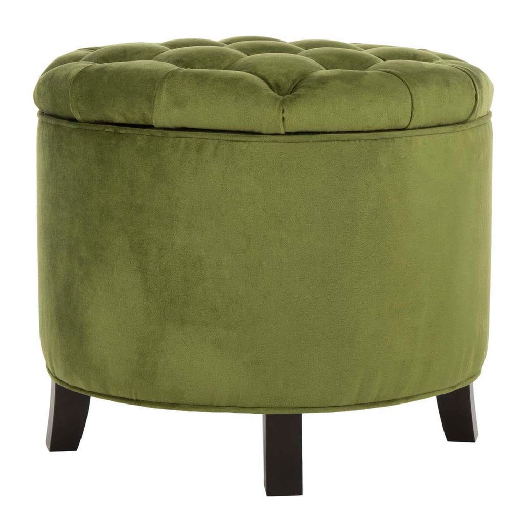 Safavieh Amelia Tufted Storage Ottoman - Fern