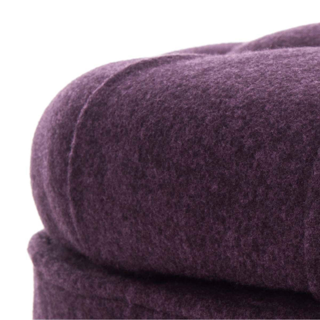 Safavieh Amelia Tufted Storage Ottoman - Plum