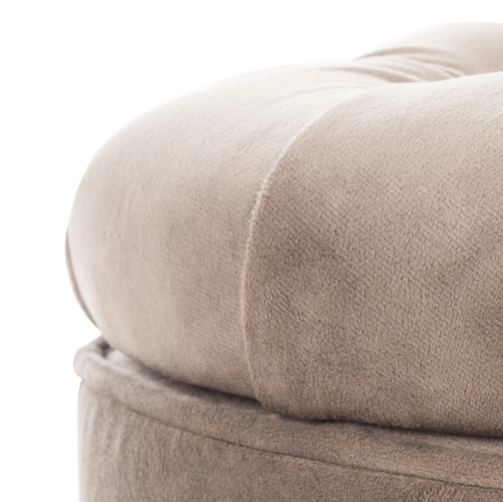 Safavieh Amelia Tufted Storage Ottoman - Mushroom