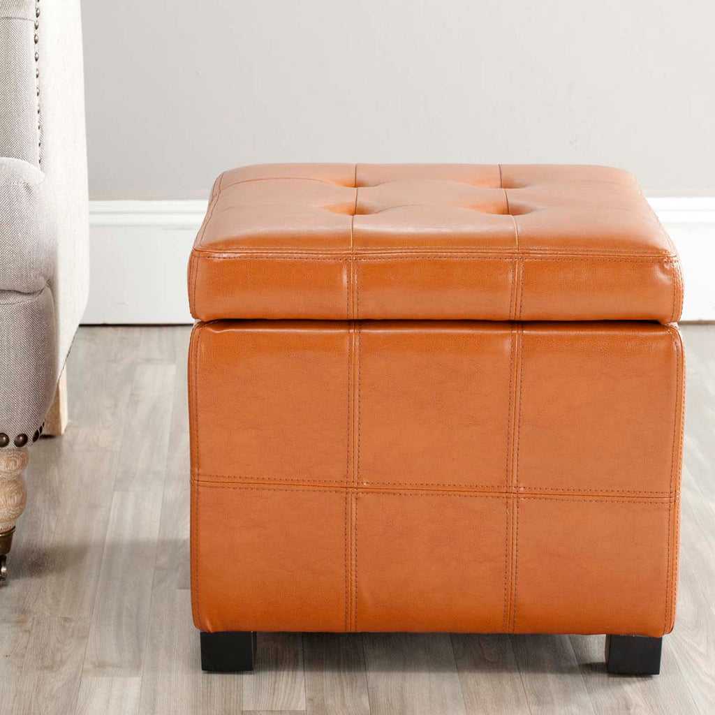 Safavieh Maiden Square Tufted Ottoman - Saddle