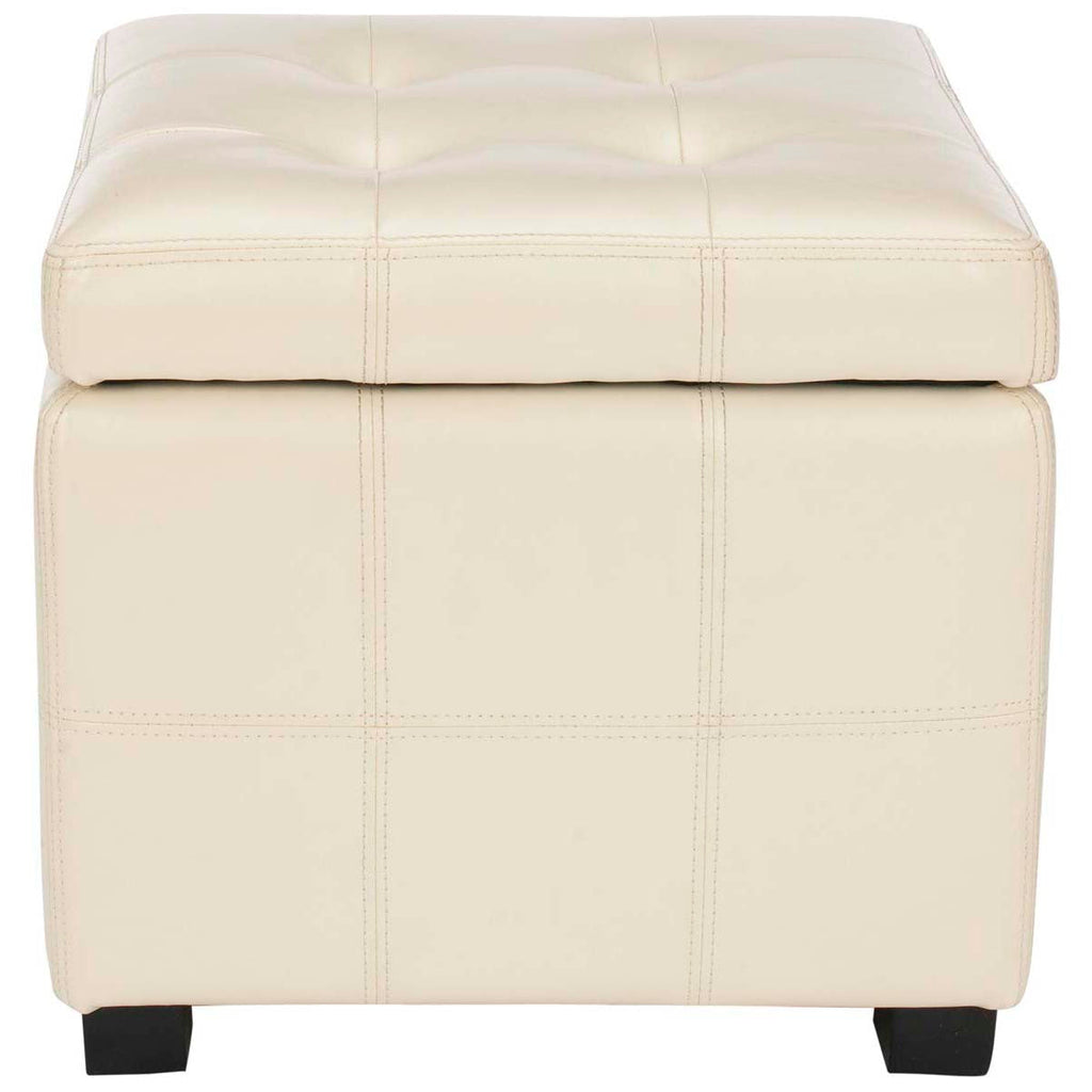 Safavieh Maiden Square Tufted Ottoman - Flat Cream