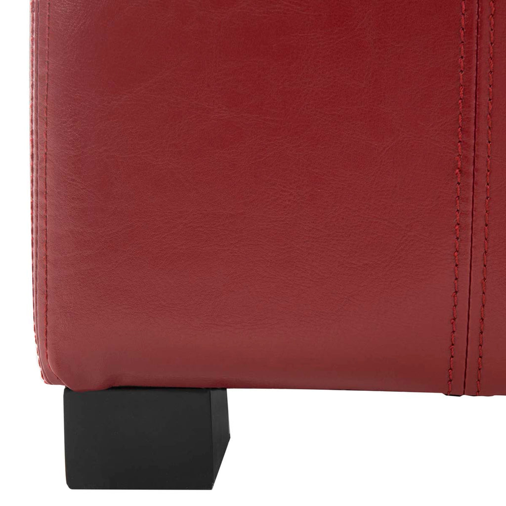 Safavieh Maiden Square Tufted Ottoman - Red