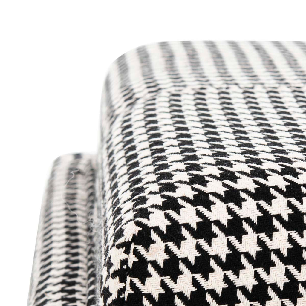 Safavieh Harrison Single Tray Ottoman - Black / White