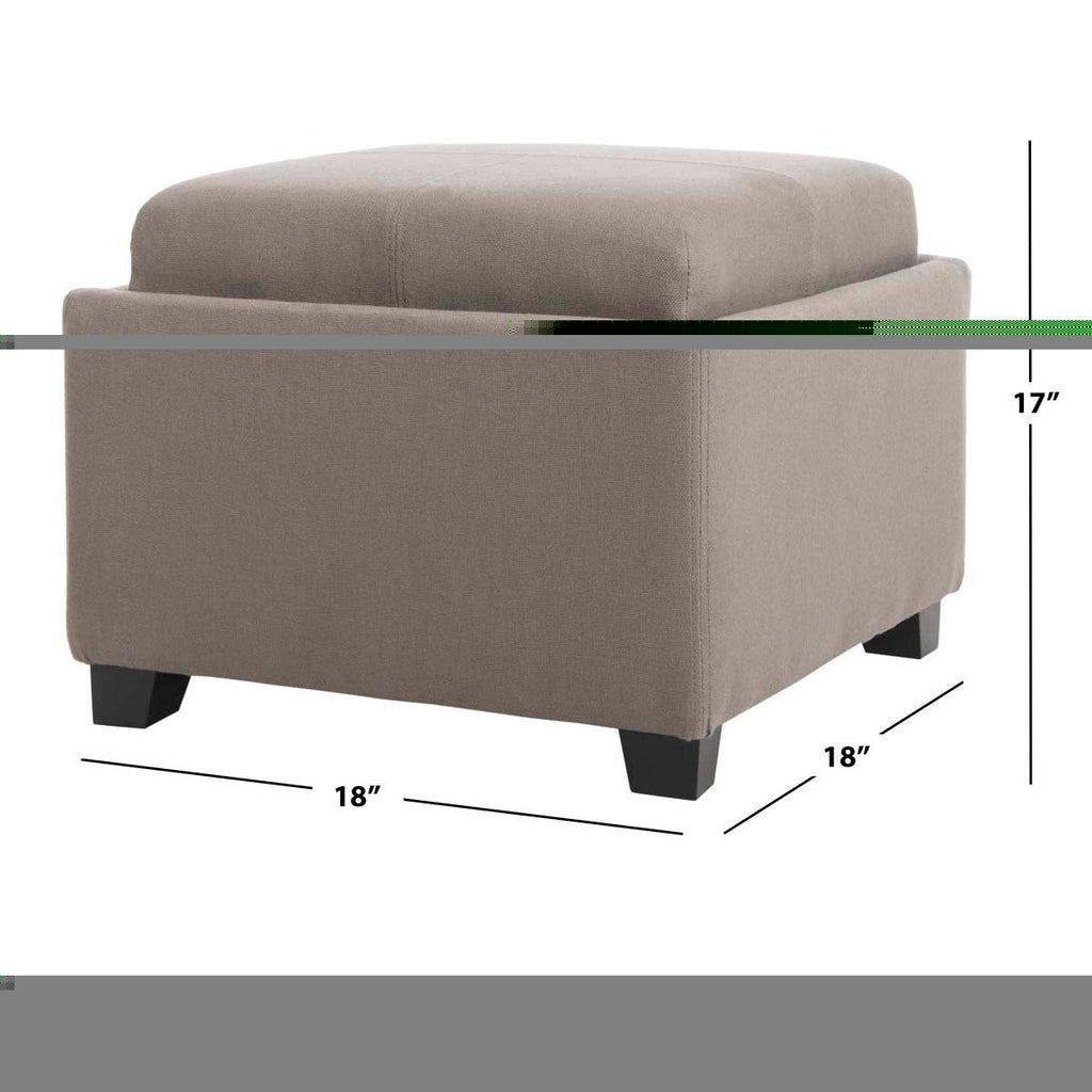 Safavieh Harrison Single Tray Ottoman - Seamist