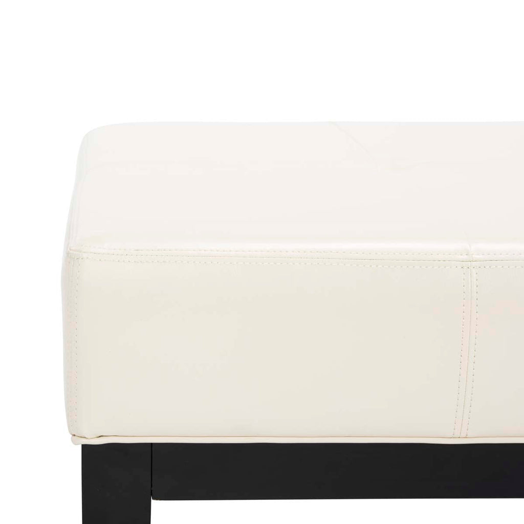 Safavieh Fulton Rect Cocktail Ottoman - Flat Cream