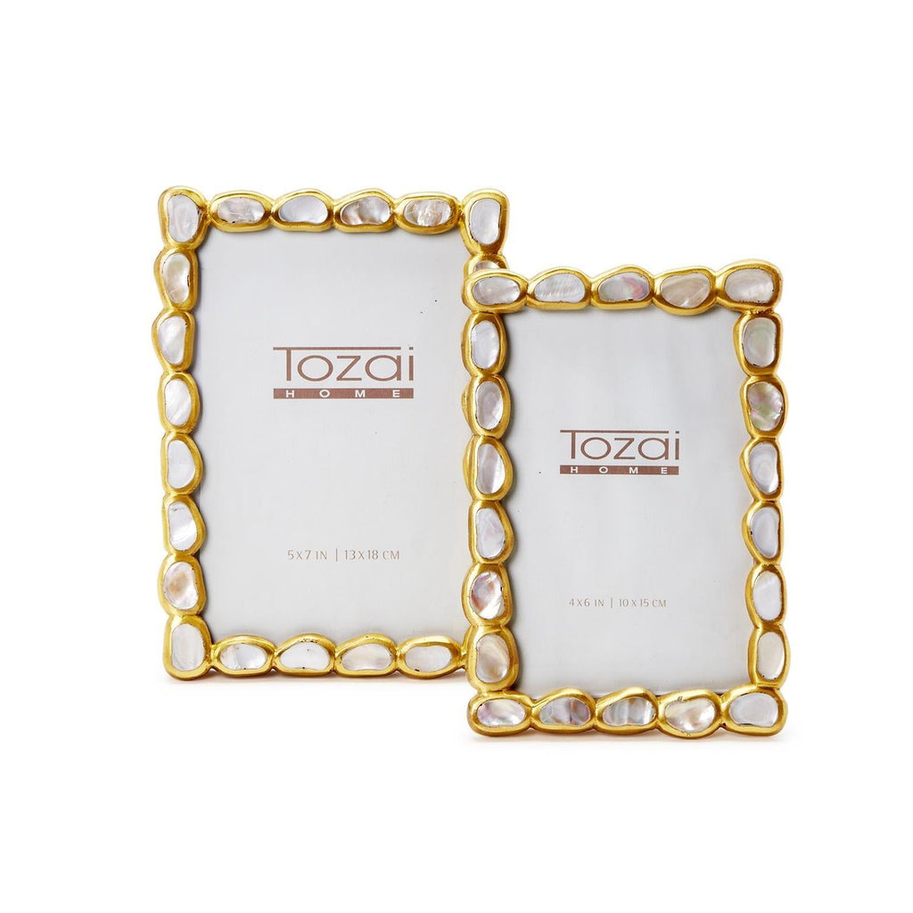 Keshi Mother of Pearl Set of 2 Photo Frame in Gift Box