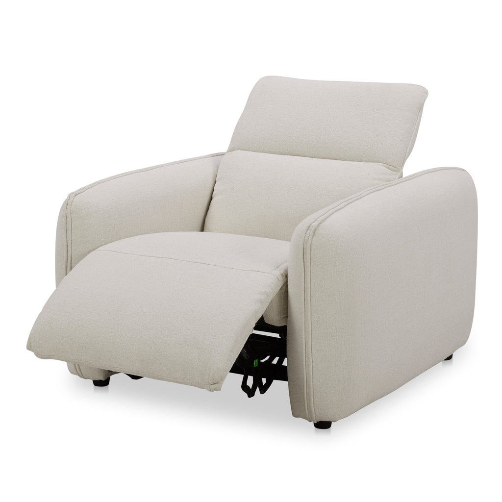 Eli Power Recliner Chair Warm White | Moe's Furniture - KQ-1027-18