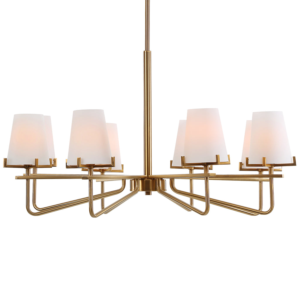 Uttermost Lassen 8 Light Brass Chandelier - 21382