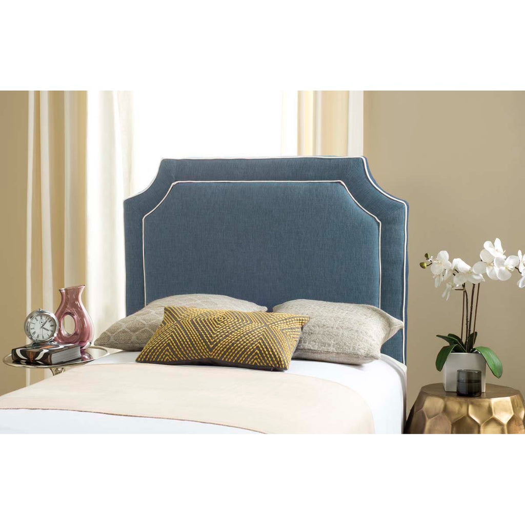 Safavieh Dane Denim Blue & White Piping Headboard , MCR4032