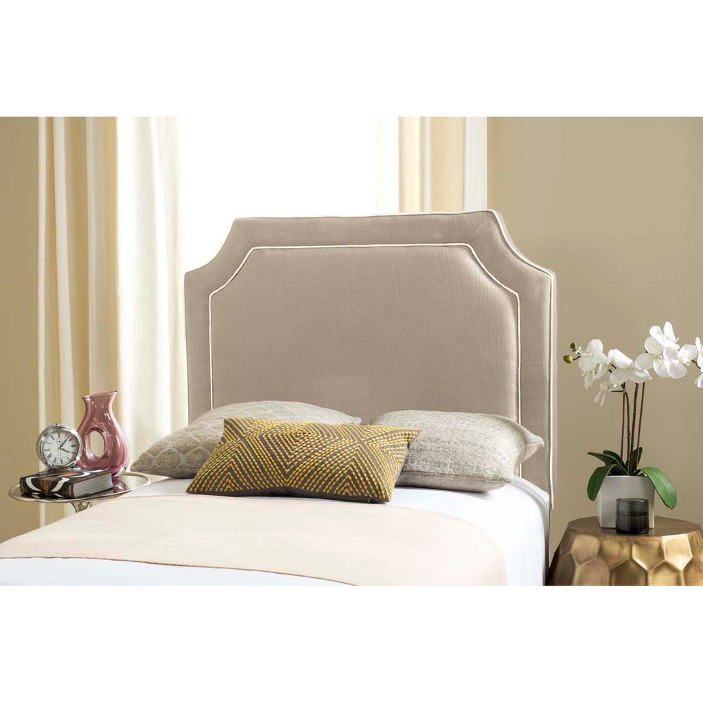 Safavieh Dane Oyester & White Piping Headboard , MCR4032