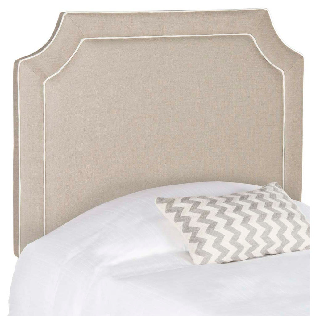 Safavieh Dane Oyester & White Piping Headboard , MCR4032