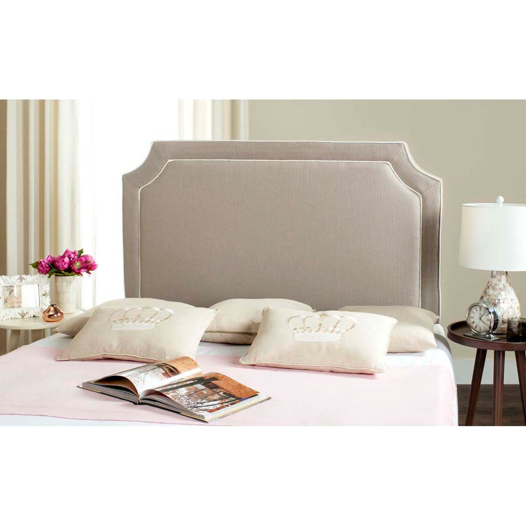 Safavieh Dane Oyester & White Piping Headboard , MCR4685