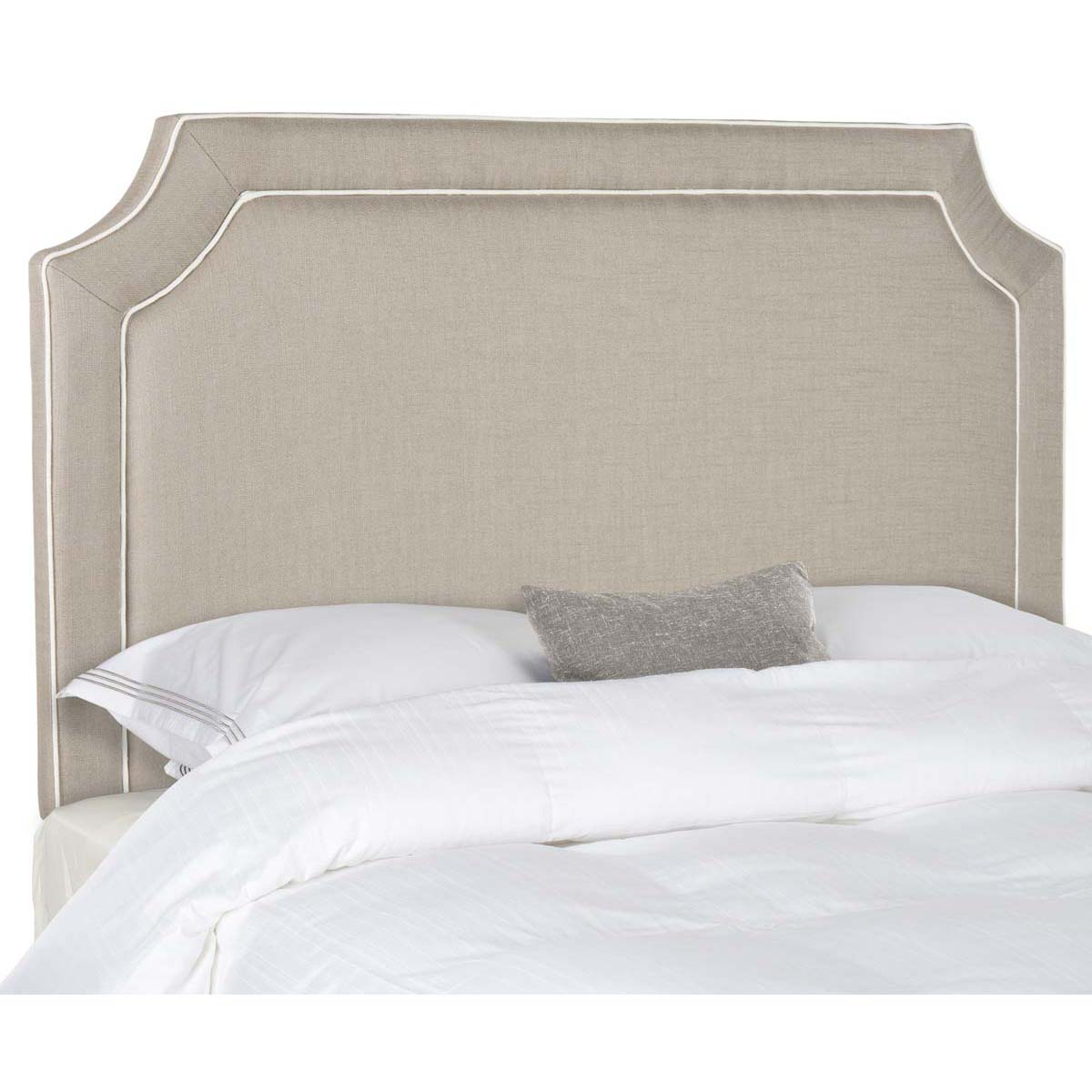 Safavieh Dane Oyester & White Piping Headboard , MCR4685