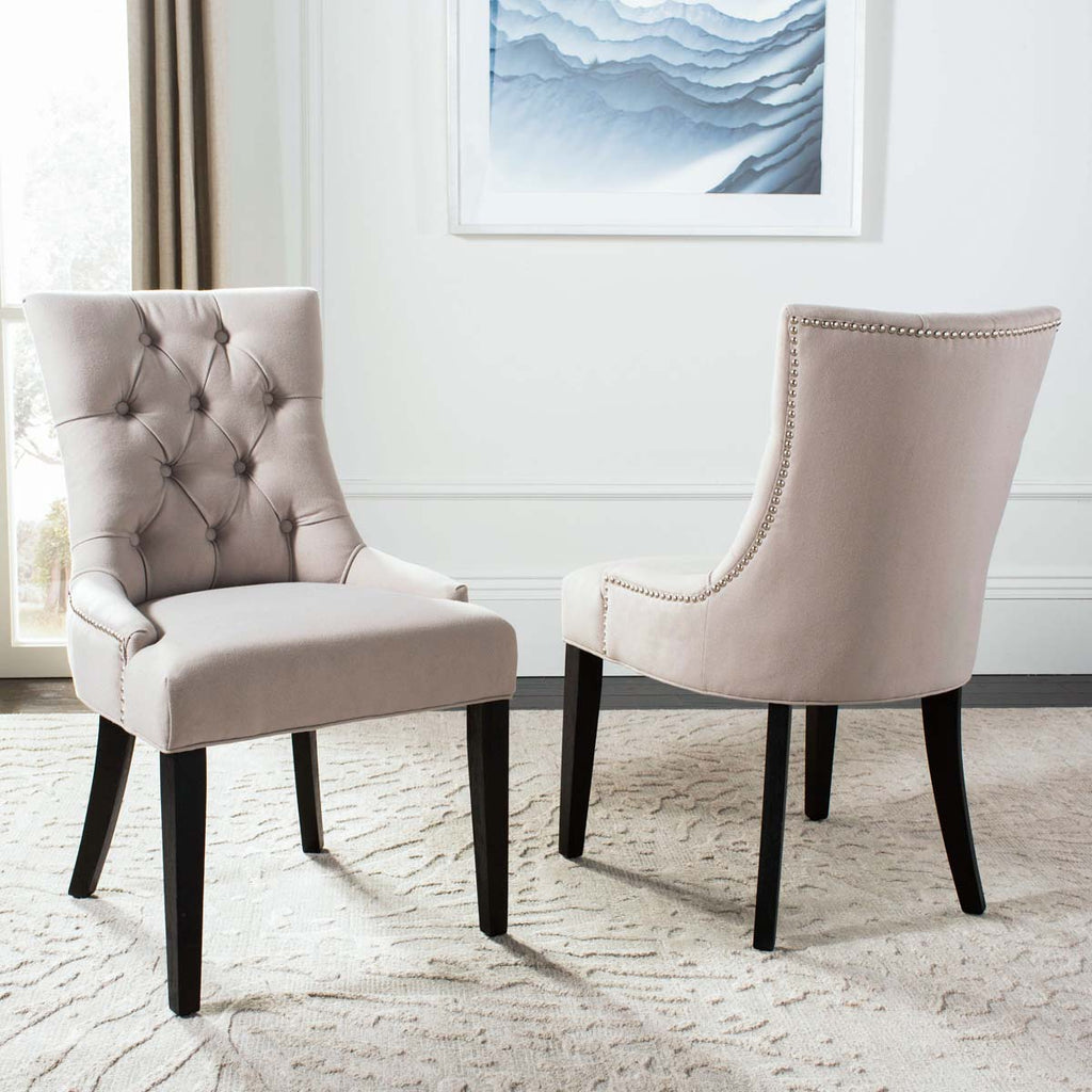 Abby 19''H Tufted Side Chairs (Set of 2) | Safavieh - MCR4701-Taupe