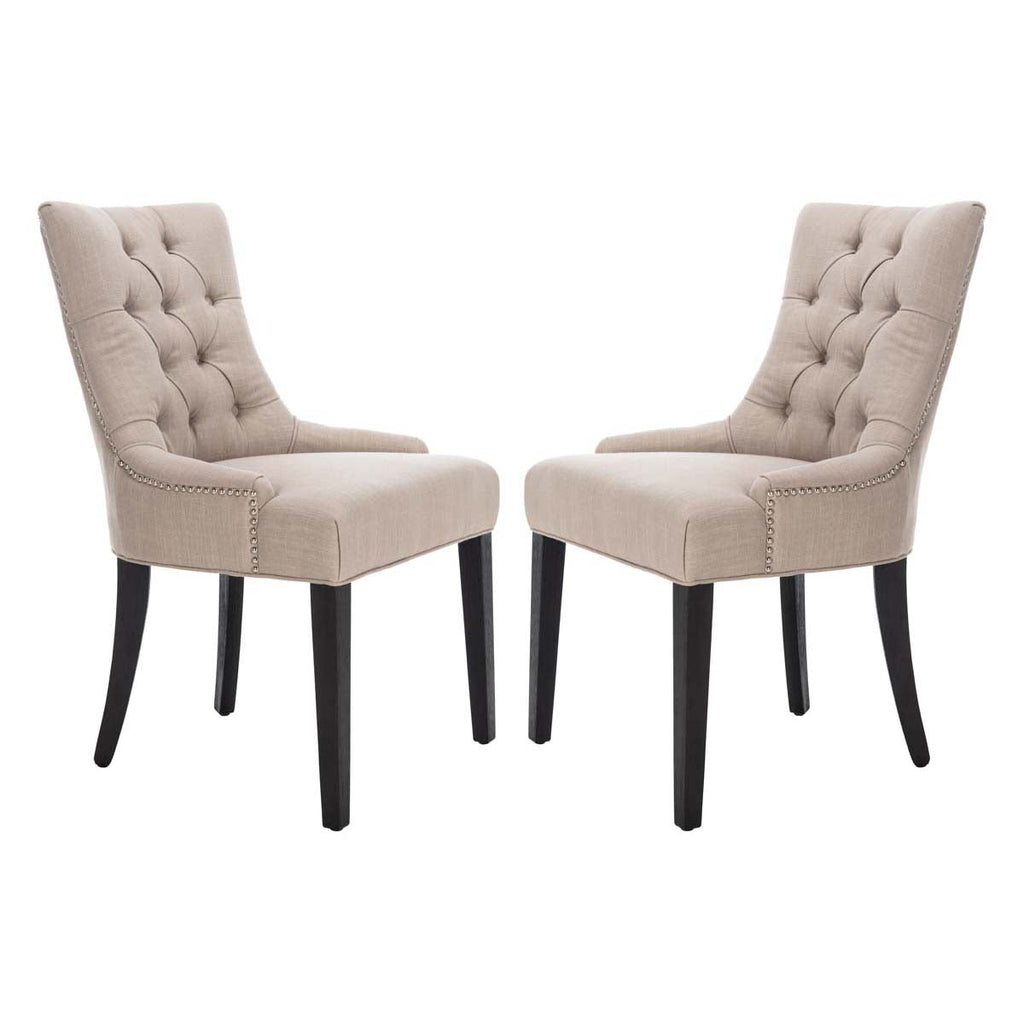 Abby 19''H Tufted Side Chairs (Set of 2) | Safavieh - MCR4701-True Taupe