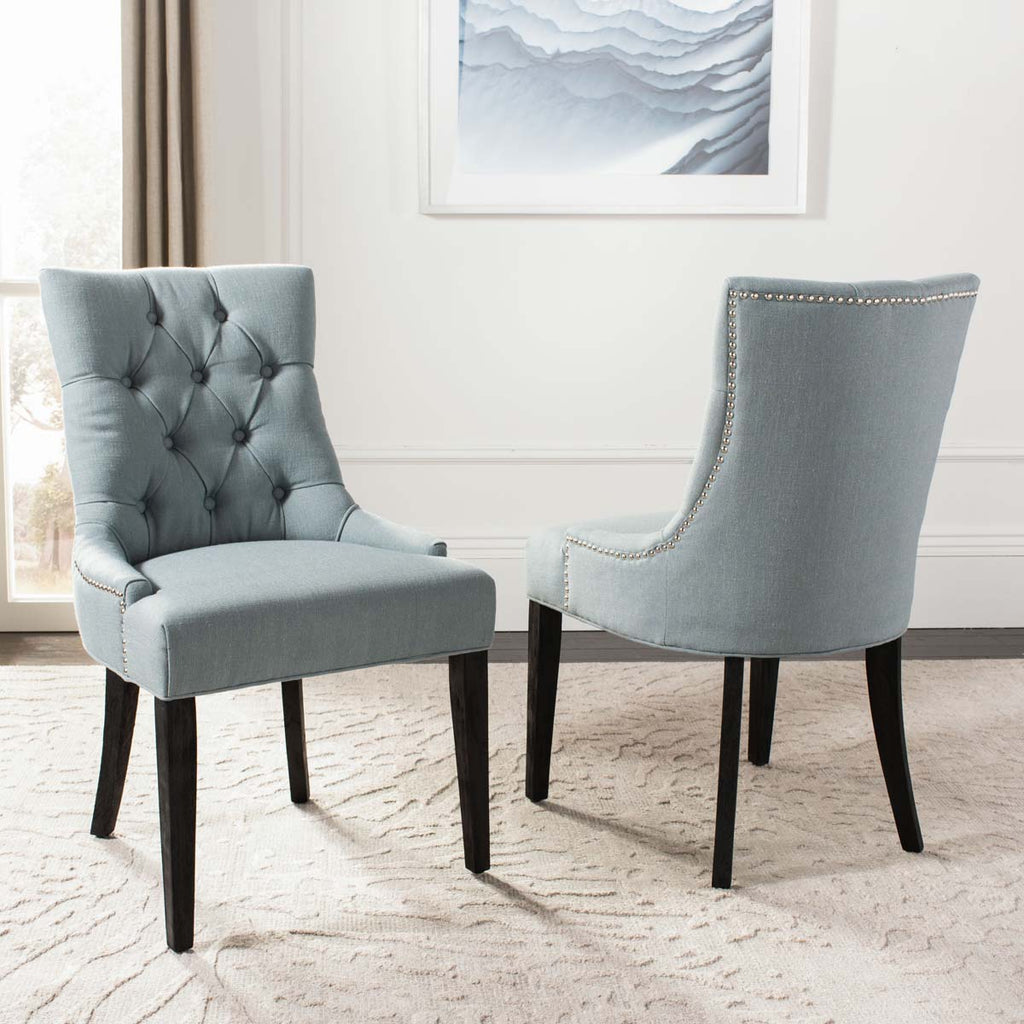 Abby 19''H Tufted Side Chairs (Set of 2) | Safavieh - MCR4701-Sky Blue