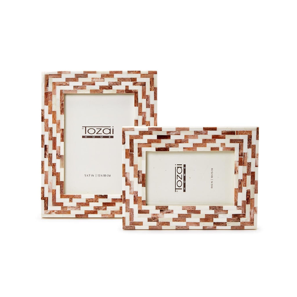 Set of 2 Brick Mosaic Photo Frame