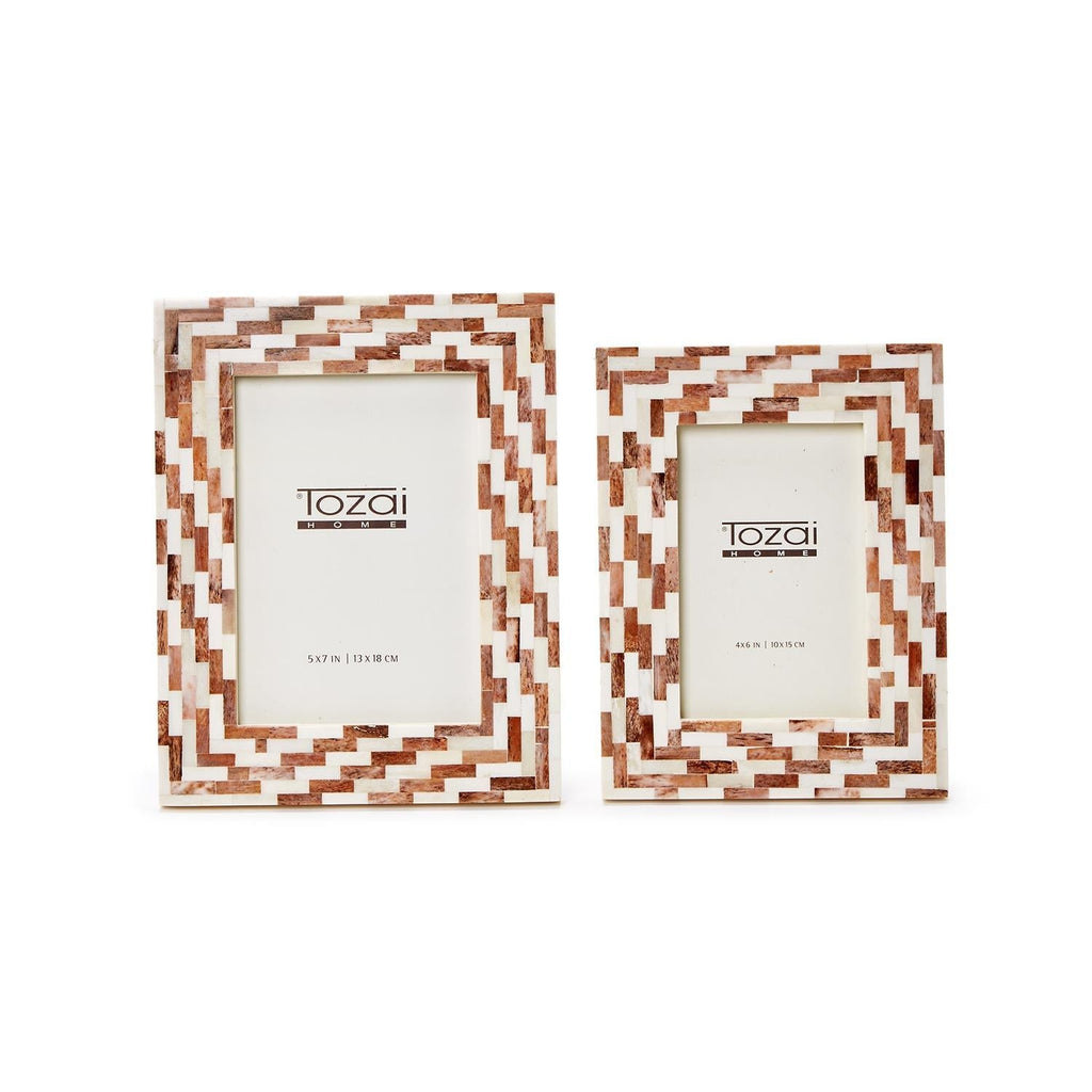 Set of 2 Brick Mosaic Photo Frame