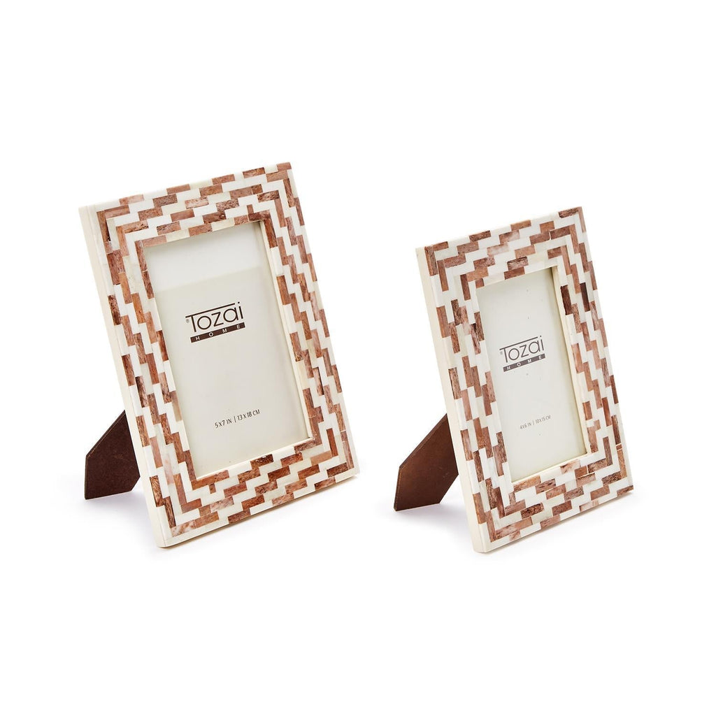 Set of 2 Brick Mosaic Photo Frame