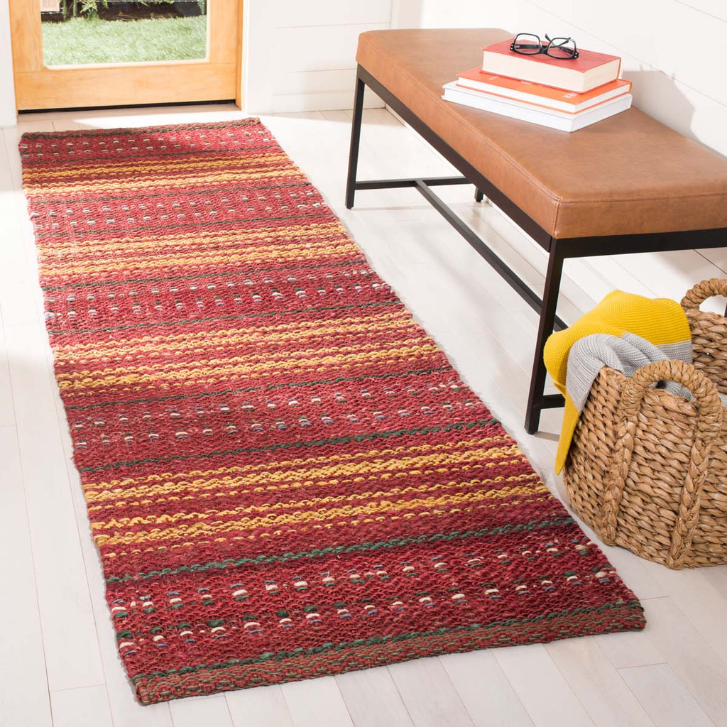 Safavieh Natural Fiber Rug Collection NF202Q - Red / Gold