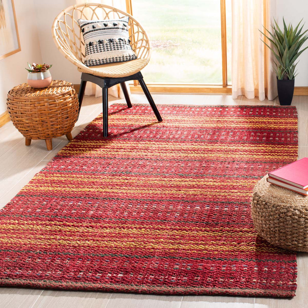 Safavieh Natural Fiber Rug Collection NF202Q - Red / Gold