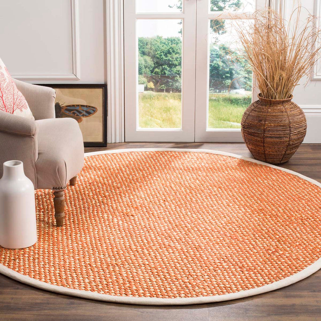 Safavieh Natural Fiber Rug Collection NF262B - Rust / Natural