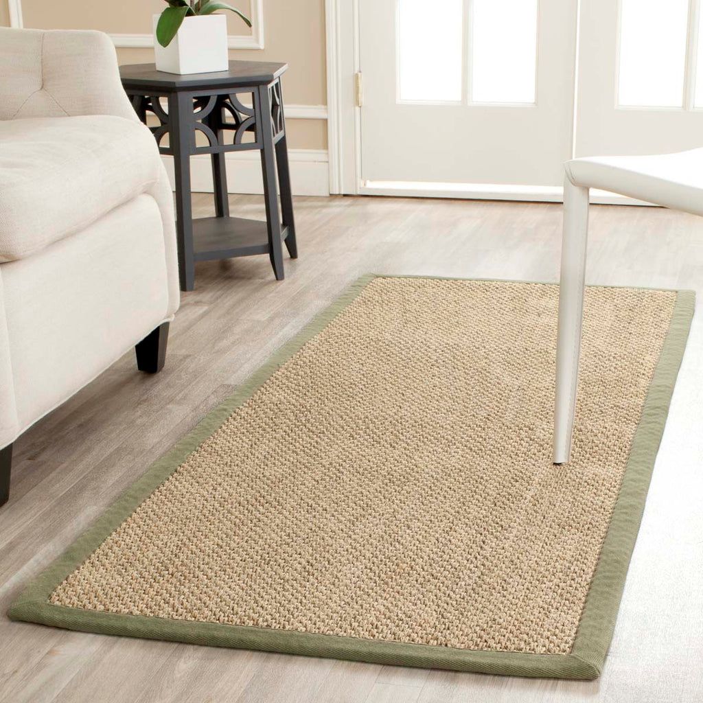 Safavieh Natural Fiber Rug Collection NF443C - Natural / Green