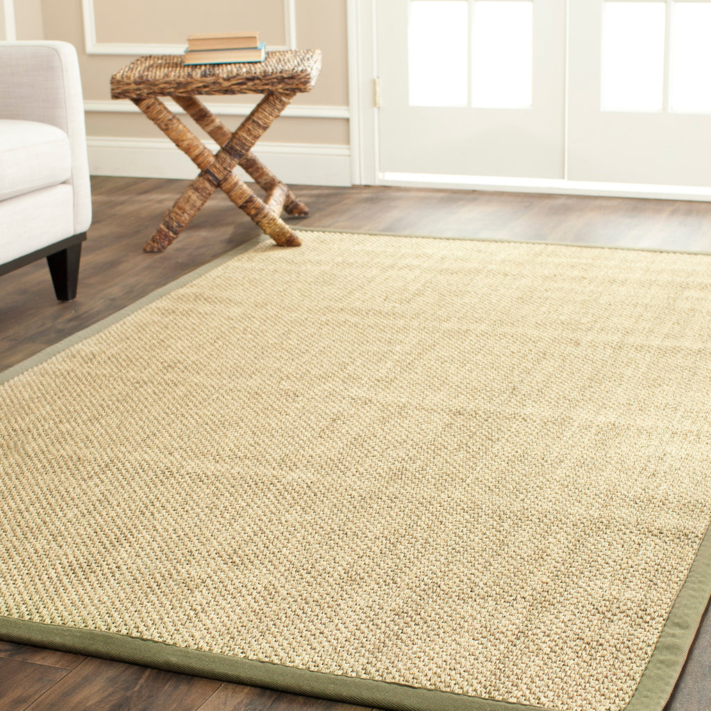 Safavieh Natural Fiber Rug Collection NF443C - Natural / Green