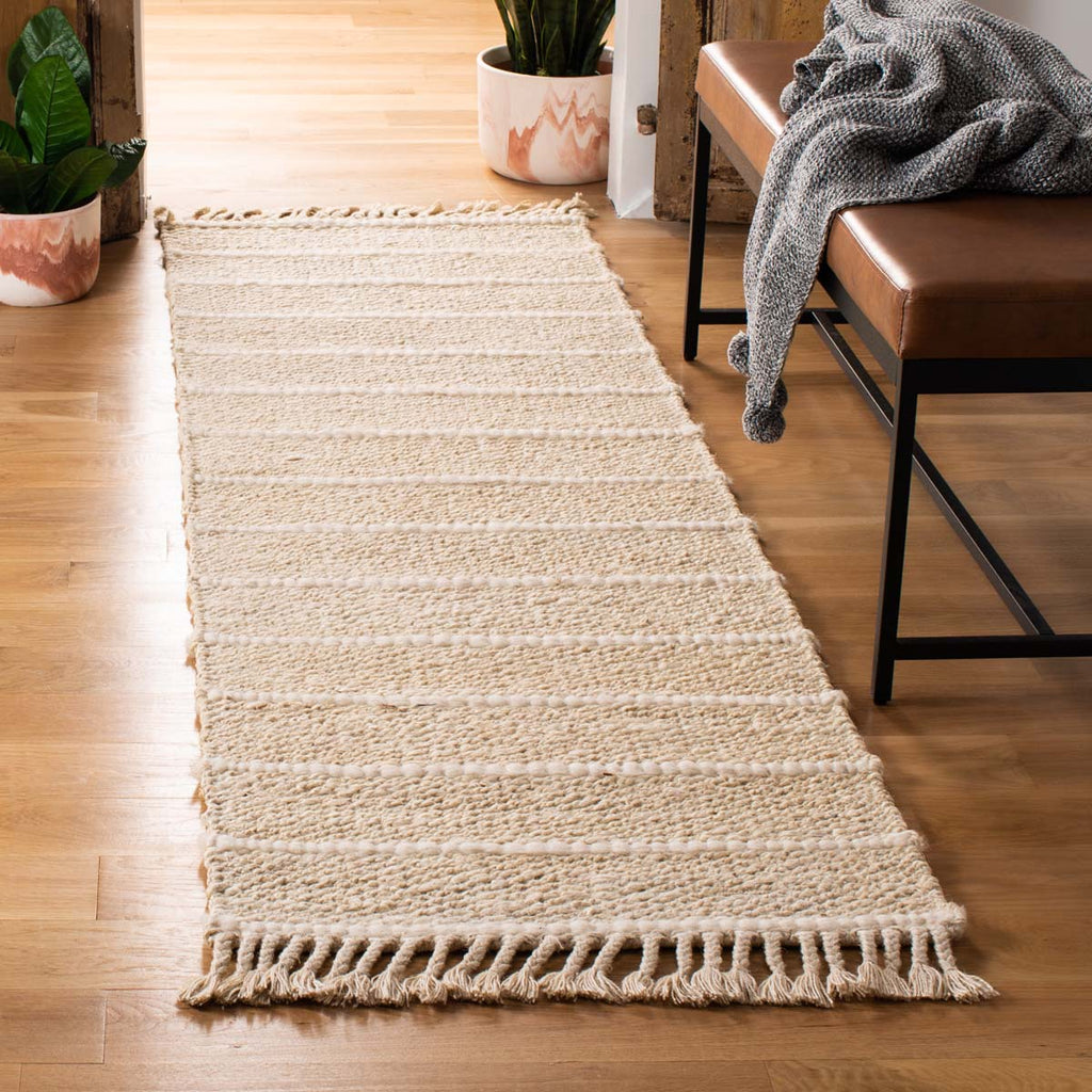 Safavieh Natural Fiber Rug Collection NF550B - Ivory / Ivory