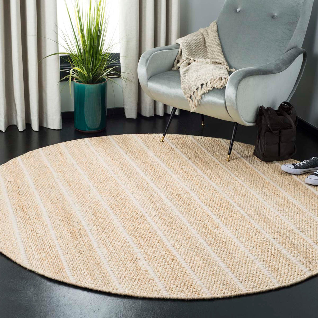 Safavieh Natural Fiber Rug Collection NF550B - Ivory / Ivory