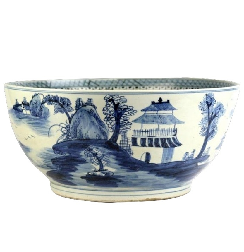 Large Village Scene Bowl | Enchanted Home - POR111