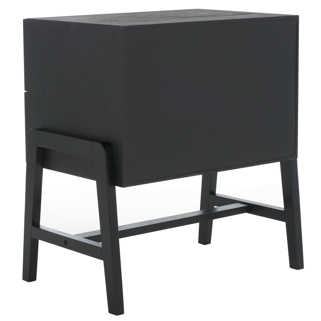 Tiona 2 Drawer Nightstand | Safavieh - NST6605 - Black / Brown