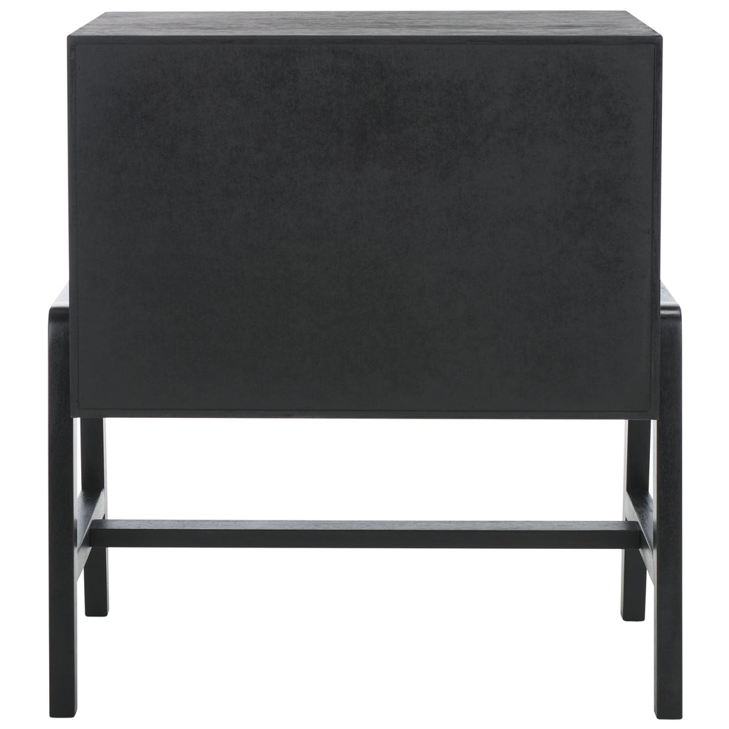 Tiona 2 Drawer Nightstand | Safavieh - NST6605 - Black / Brown