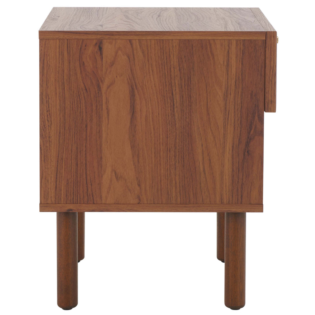 Safavieh Silvanna Nightstand, Walnut / Natural Rattan