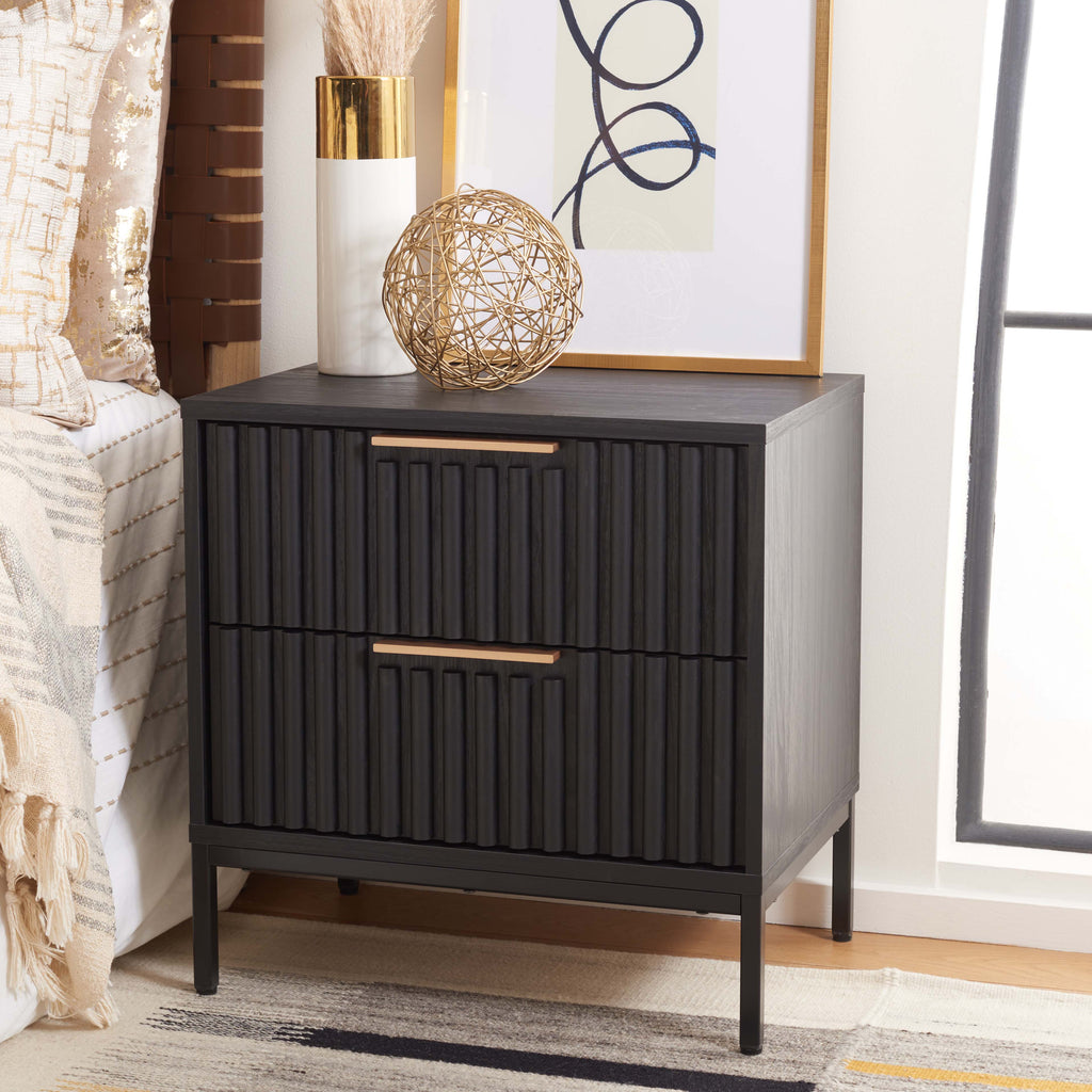 Safavieh Lylia 2 Drawer Nightstand, NST9605