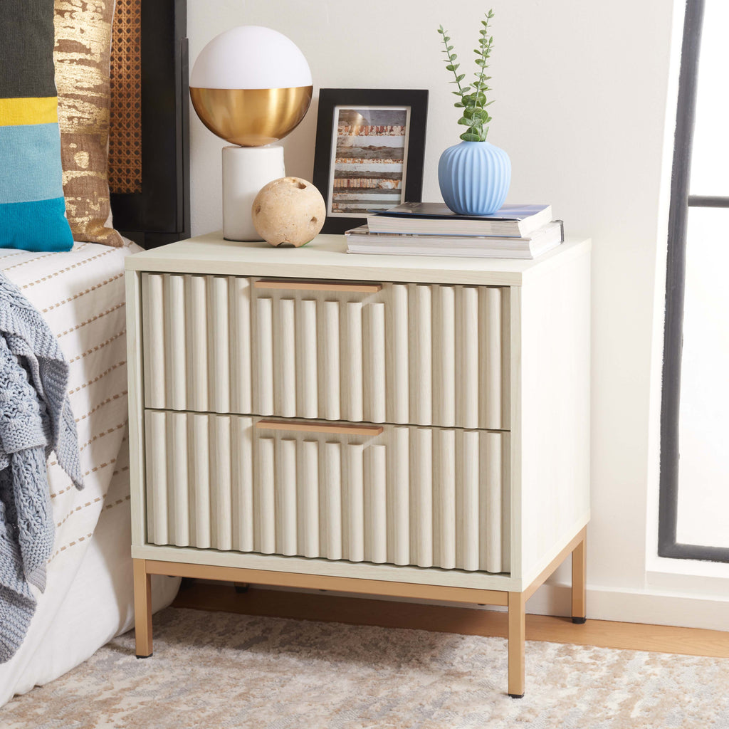 Safavieh Lylia 2 Drawer Nightstand, NST9605