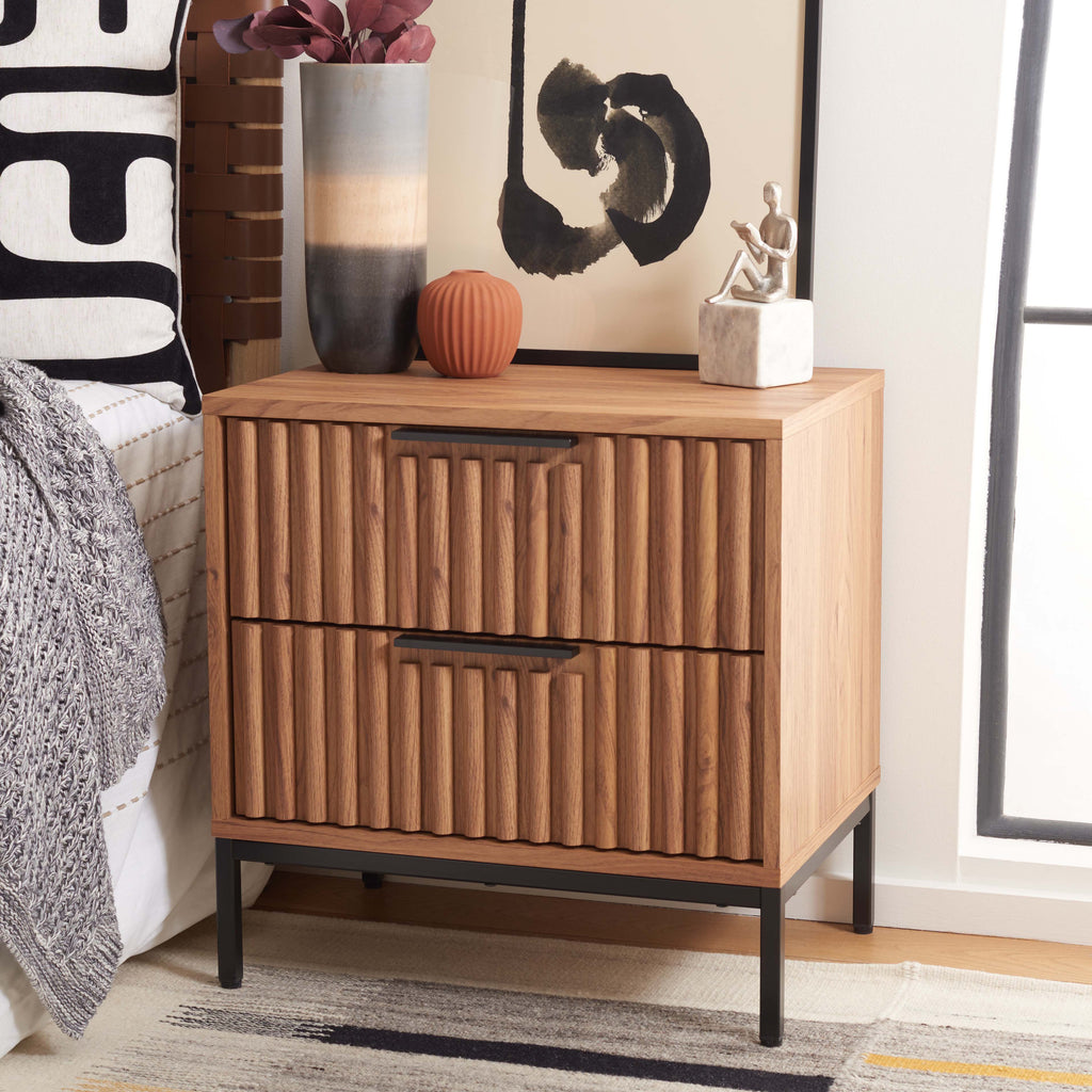 Safavieh Lylia 2 Drawer Nightstand, NST9605