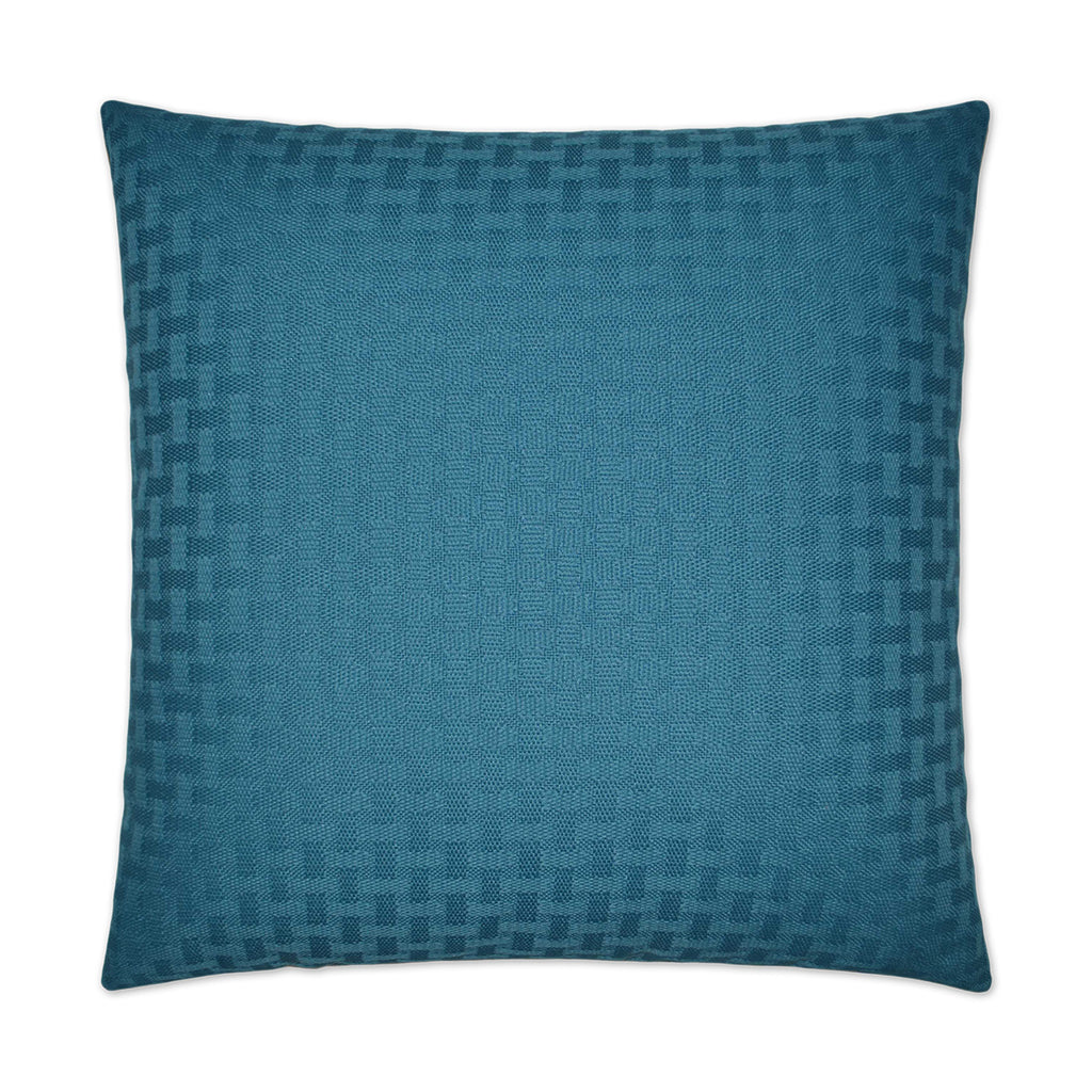 Outdoor Carmel Weave Pillow - Turquoise | DV Kap