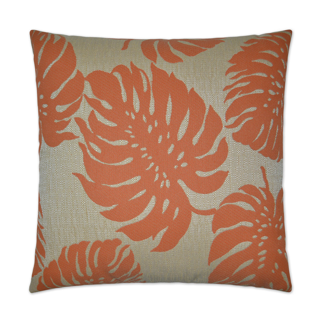 Outdoor Bay Palm Pillow - Orange | DV Kap