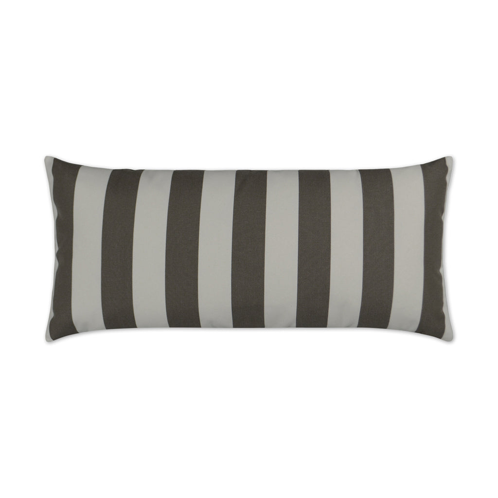 Outdoor Café Stripe Lumbar Pillow - Driftwood | DV Kap