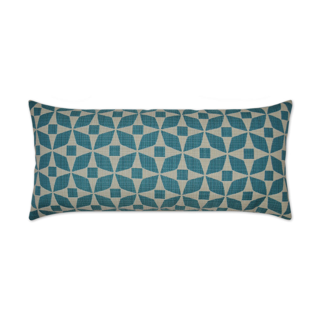 Outdoor Marquee Lumbar Pillow - Turquoise | DV Kap