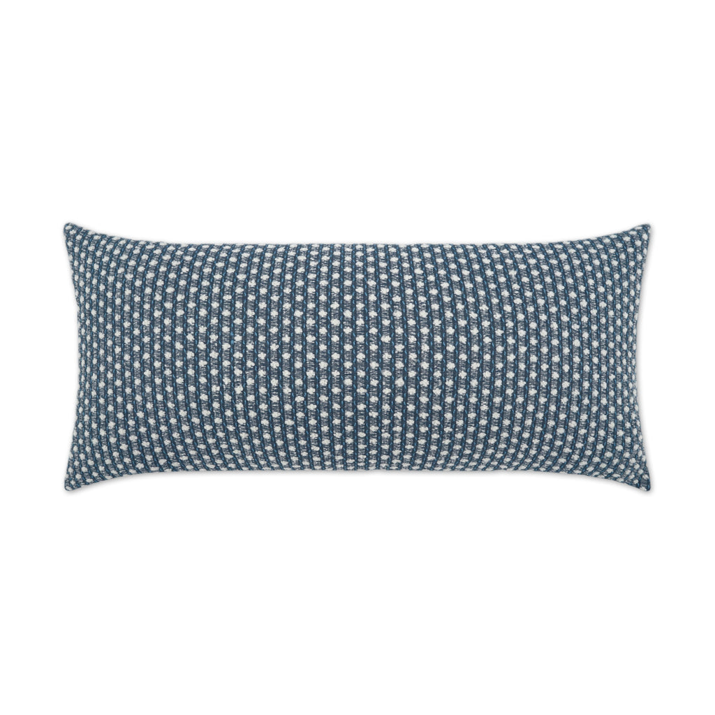 Outdoor Dot Dash Lumbar Pillow - Blue | DV Kap